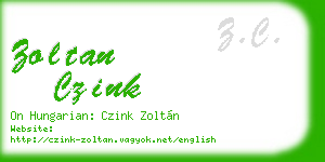 zoltan czink business card