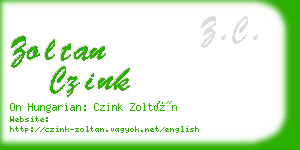 zoltan czink business card